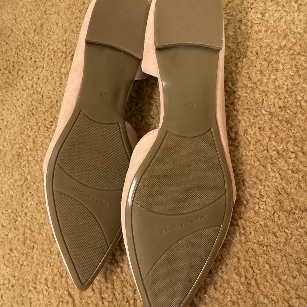 Marc Fisher Pink Pointed Toe D'Orsay Flats - Picture 4 of 9